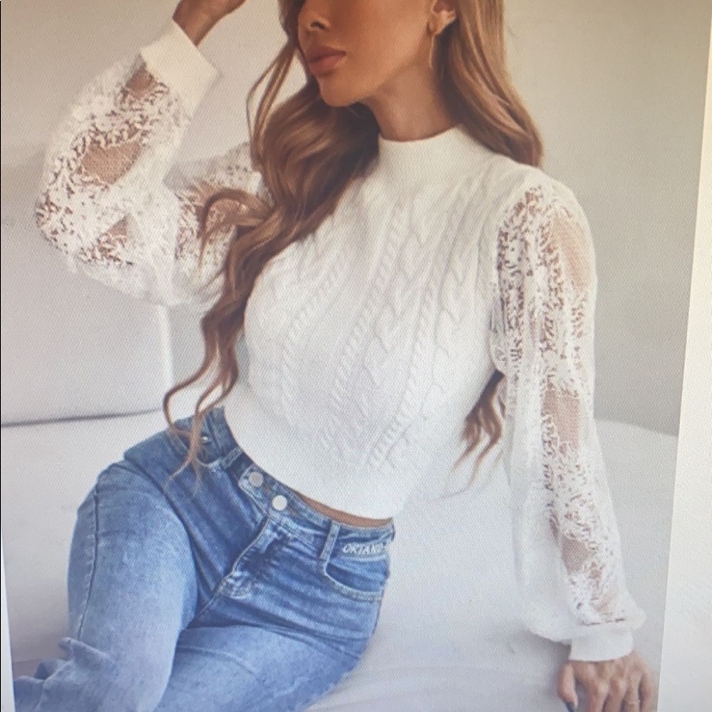 Super cute and elegant white top